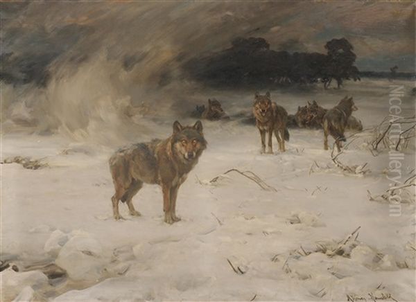 Wolves In A Snowstorm - view 1