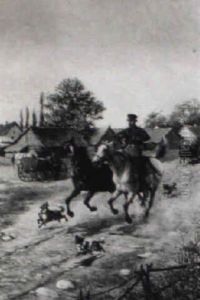 Ritt Durch Ein Polnisches Dorf by Karol Wierusz-Kowalski