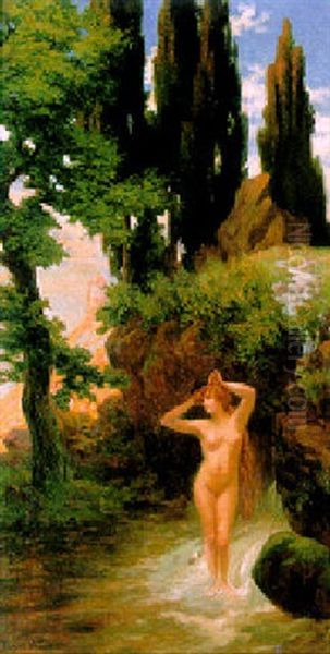 Female Nude Bathing - view 1