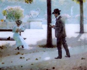 Henri Barbousse Se Promenant by Adolf Wiesner