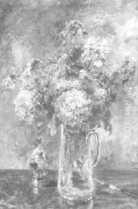 Stilleben Mit Sommerblumen Und Einer Kleinen Japanischen Puppe Stilleben Mit Sommerblumen Und Einer Kleinen Japanischen Puppe