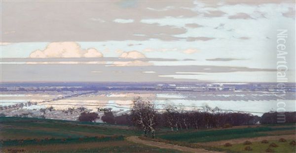 Wolkenreflectie In De Uiterwaarden - view 1