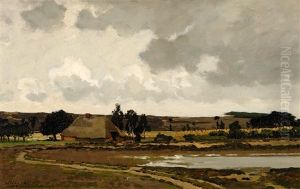 Landscape With Farm By A Fen by Derk Wiggers