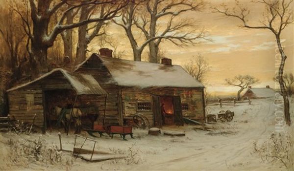 Winter Evening At The Forge - view 1