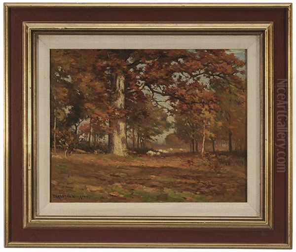 Autumn Landscape With Sheep - view 1