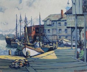 On The Docks, Gloucester by Sidney Miller Wiggins