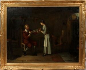 John Alden & Priscilla by Moses Wight