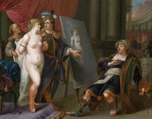 Apelles Die Hetare Kampaspe (pankaspe) In Gegenwart Alexanders Des Grosen Malend by Gerard Wigmana
