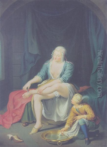 Junges Madchen Bei Der Morgentoilette - view 1