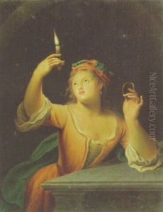 A Girl Holding A Candle