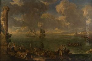 The City And Bay Of Leghorn by Thomas Wijck