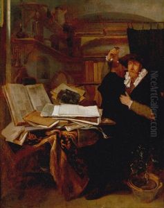 Ein Gelehrter In Seiner Studierstube by Thomas Wijck