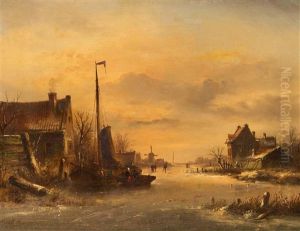 Hollandische Winterlandschaft (bei Zaanstad?)