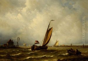 Fishing Boat Sailing Out by Nicolaas Martinus Wijdoogen