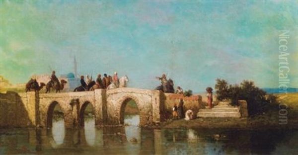 Cavaliers Traversant Un Pont, Asie Mineure (d'apres Charles-emile Vacher De Tournemine) - view 1