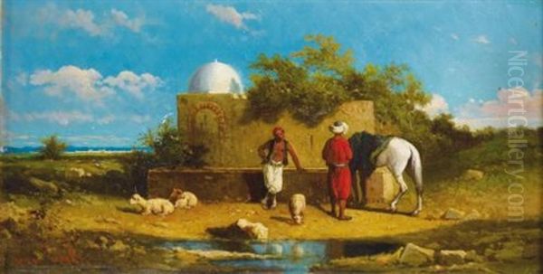 Fontaine Aux Environs De Tunis (after Charles-emile Vacher De Tournemine) - view 1