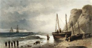 Bateaux De Peche Sur La Plage by Henri Van Wijk