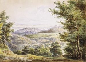View Of Buda by Sandor Brodszky