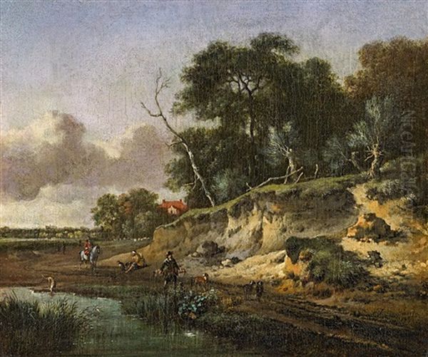 Dunenabbruch Mit Falkenjagern Und Tumpel - view 1
