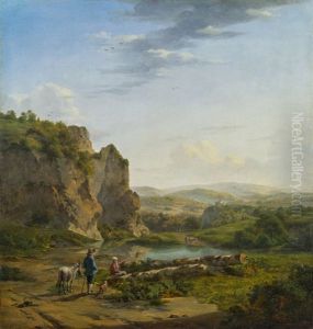 Sudliche Landschaft Mit Wanderern by Jan Wijnants