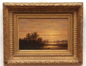 River Scene At Dusk