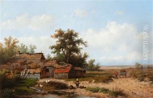 Wood Gathering by Anthonie Jacobus van Wijngaerdt