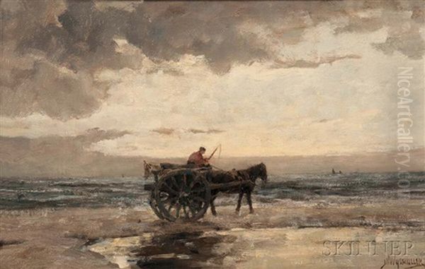 Horse-drawn Cart On Beach - view 1