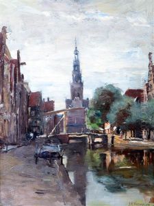 The 'bierkade' In Alkmaar, The Netherlands by Jan Hillebrand Wijsmuller