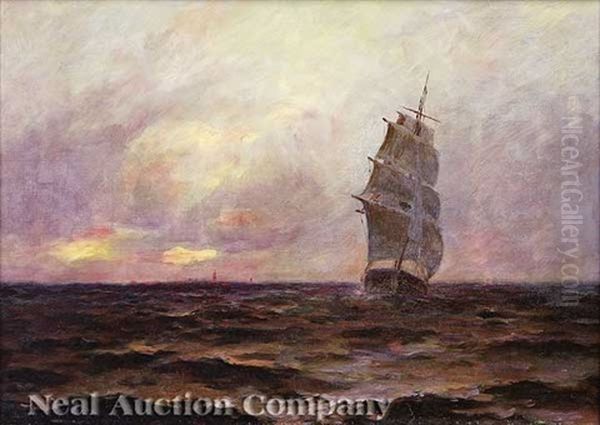 Sailing At Dusk - view 1