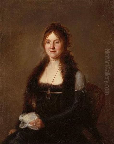 Portrait Of A Lady In A Black Dress - view 1