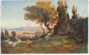 Open Landscape In The Roman Campagna by Christian Wilberg
