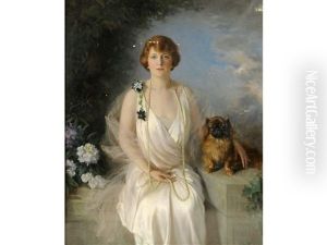 Portrait Of Agnes Marsh, Wife Of Henry Wheelwright Marsh, July, At Warwick Castle