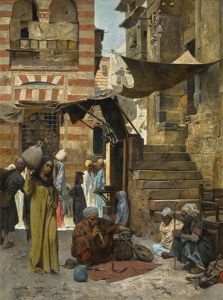 A Souk In Cairo by Charles Wilda