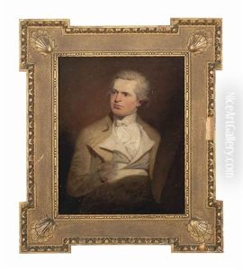 Self-portrait Of An Artist, Said To Be Samuel De Wilde, Seated, In A Buff Coat With A White Waistcoat And A White Cravat by Samuel de Wilde