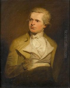 Self Portrait Of An Artist, Said To Be Samuel De Wilde, Seated, In A Buff Coat With A White Waistcoat And A White Cravat by Samuel de Wilde