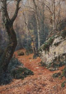 Waldlandschaft, Massif De La Sainte Baume by Johan Peter Von Wildenradt