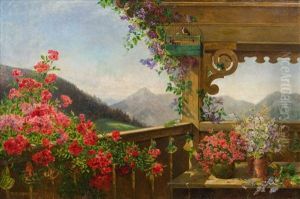 Balkonausblick Auf Gebirgskulisse by Paula Wildhack
