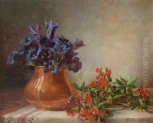 Gentians And Alpine Flowers by Paula Wildhack