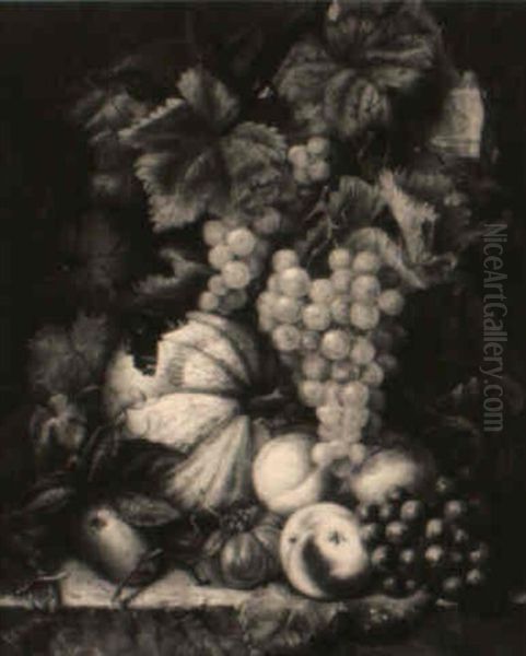 Still Life With Fruit On A Ledge - view 1
