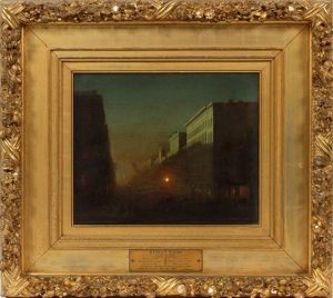 New York Street Scene by Lemuel Maynard Wiles