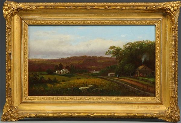 Silver Lake Scene With Cabin - view 1