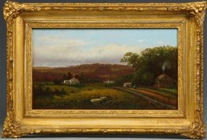 Silver Lake Scene With Cabin