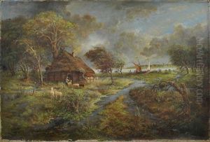 Norddeutsche Landschaft Bei Aufkommendem Sturm