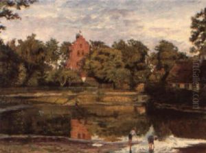Young Boys Fishing At The Village Pond Young Boys Fishing At The Village Pond