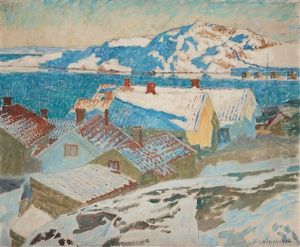 Vinterlandskap (vy Fran Kvarnberget, Fiskebackskil) [winter Landscape, View From Kvarnberget, Fiskebackskil]