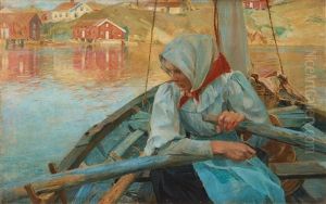 Fiskarflicka (fishergirl) by Carl Wilhelm Wilhelmson