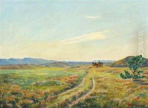 Horse Carriage On A Heath