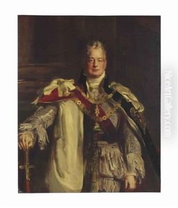 Portrait Of King William Iv, Three-quarter Length, Wearing The Robes Of The Garter by Sir David Wilkie