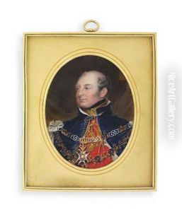 Prince Frederick (1763-1827), Duke Of York And Albany, In Ceremonial Garter Robes, Red Coat With Gold Embroidered Collar