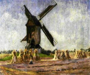 De Molen Van Halewijn Bij Drongen by Arthur (Traelliw) Willaert